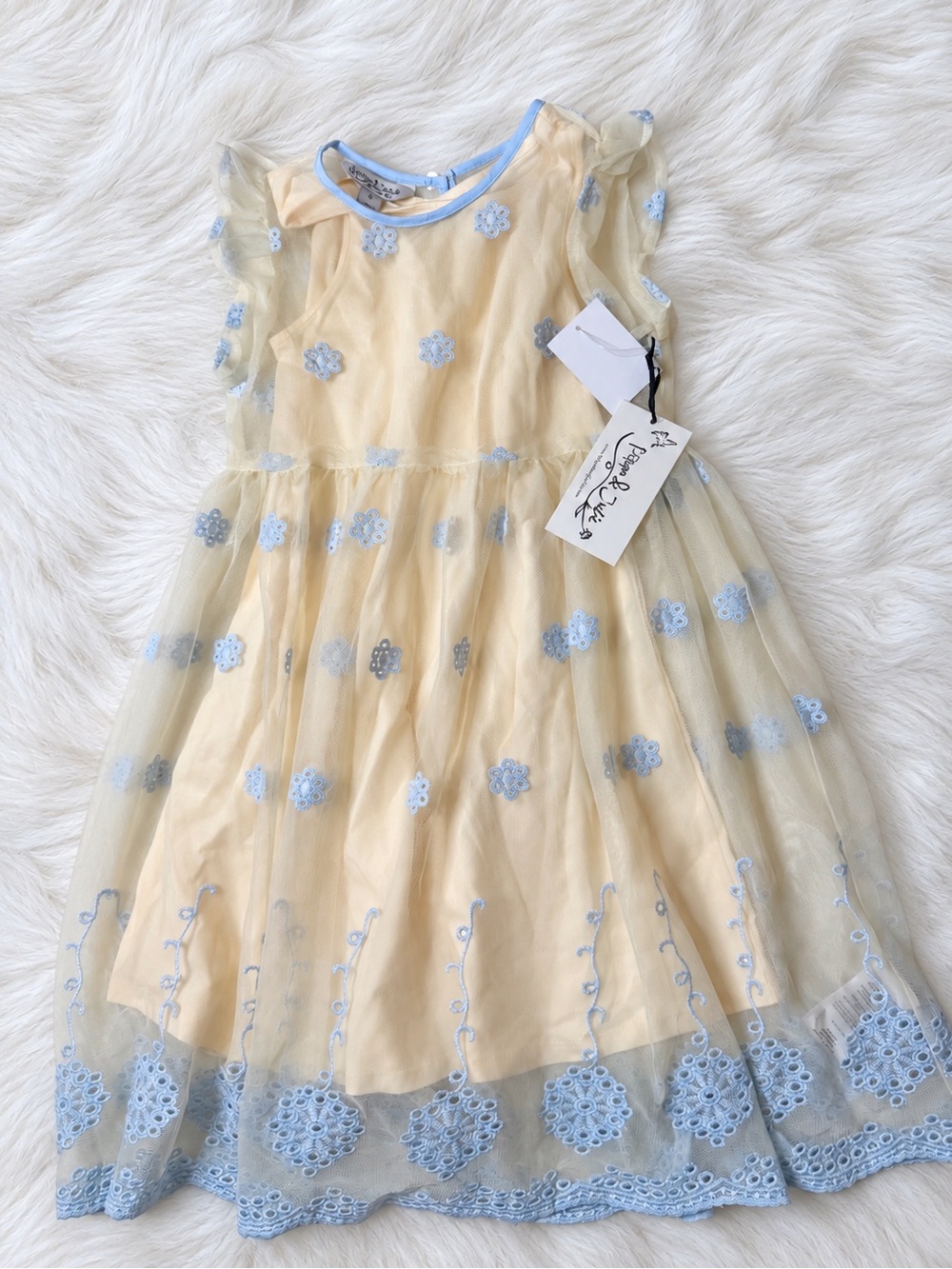 Pippa & Julie Kids Floral Embroidered Dress